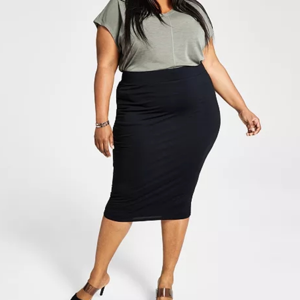 Bar III Bodycon Jersey Midi Skirt Petite Small
